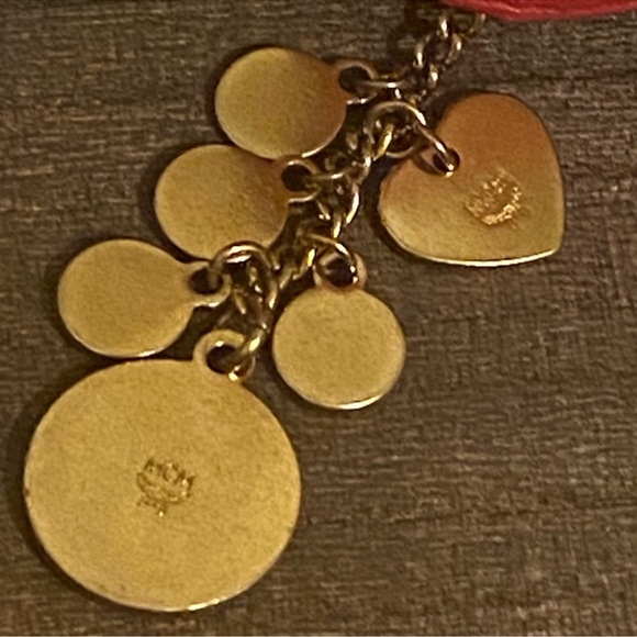 EUC Vintage MCM Red Leather Tri Fold Logo Wallet with Charms - Picture 5 of 16